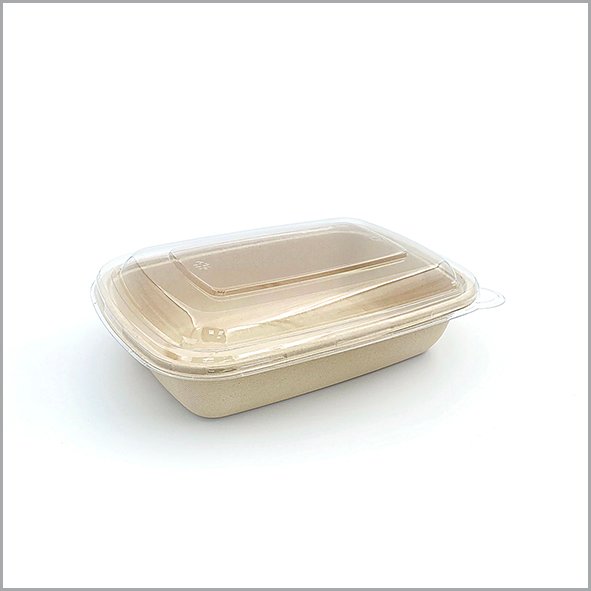Biodegradable container with lid cover Biodegradable container with lid cover