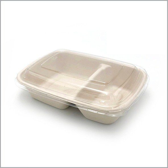 Bio Degradable 2 Compartments container Bio Degradable 2 Compartments container