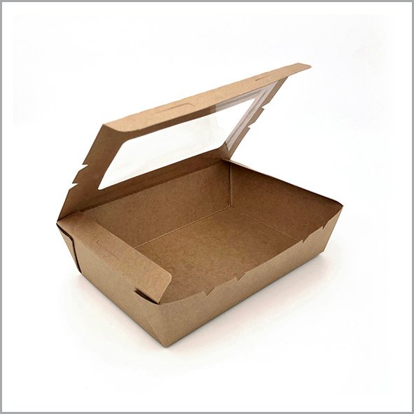 Hala Pack Kraft Paper Box With Hinged Window Medium (200 box) Hala Pack Kraft Paper Box With Hinged Window Medium (200 box)